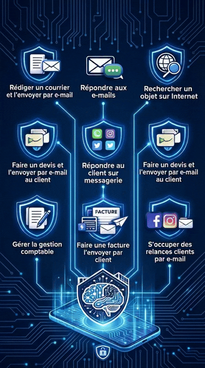 Schéma explicatif des fonctions du serveur IA Intelloria Localis